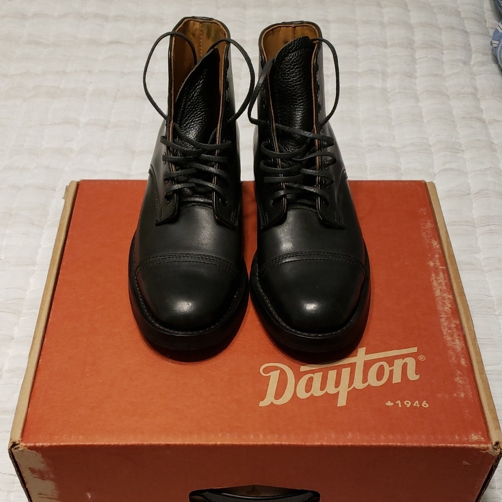 New Mens Dayton Black Canadian Handmade Boots